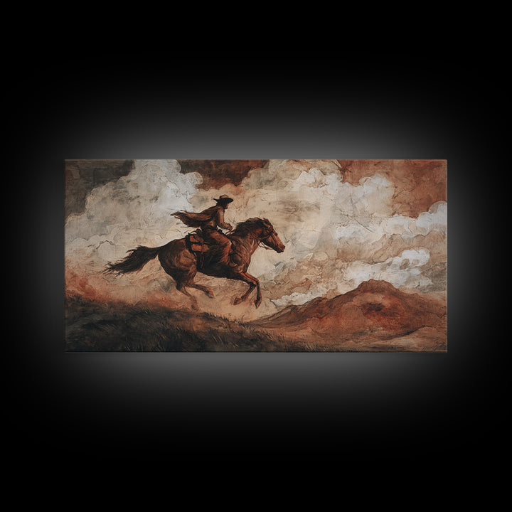 Eagle Flying Above Mountain Ridge Canvas Print, Western Art, Printable Art, Southwestern Decor, Frontier, Western Home Decor, WES-2x1-57
