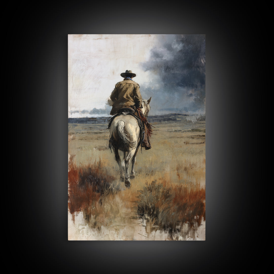 Train Crossing Western Plains Canvas Print, Western Art, Minimalist Wall Art, Southwestern Decor, Fine Art, Frontier, WES-2x3-79