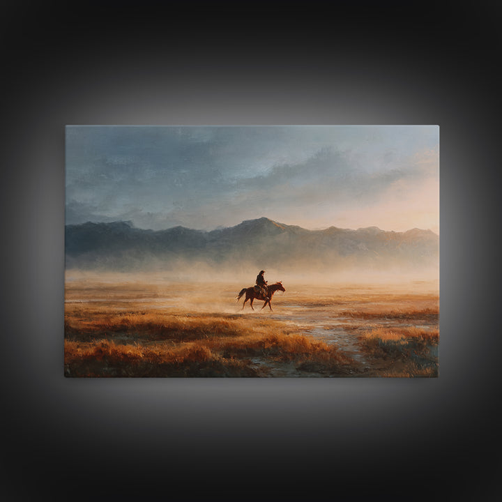 Train Crossing Western Plains Canvas Print, Western Art, Western Prints, Southwestern Decor, Fine Art, Frontier, Luxury Decor, WES-3x2-3