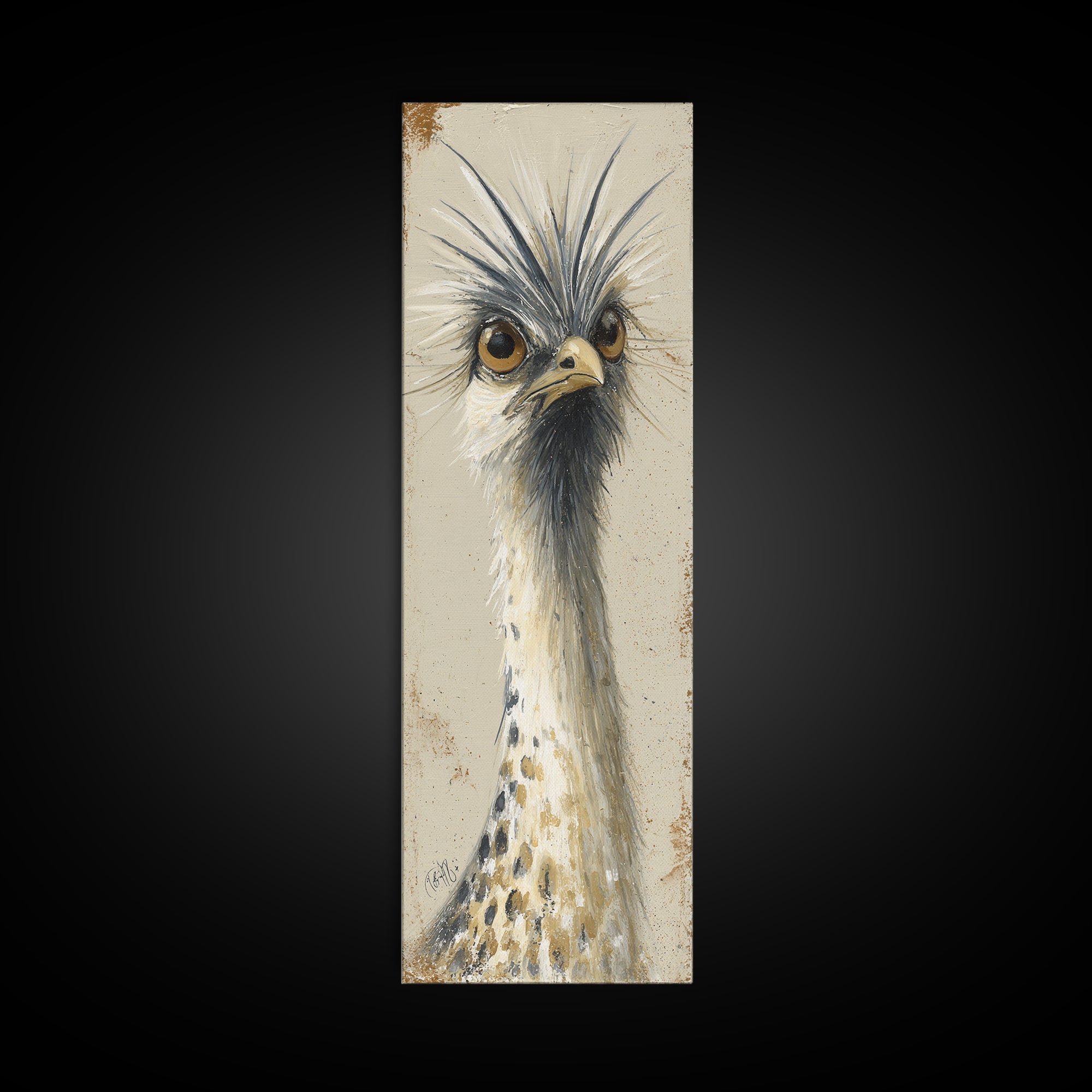 Bird Delivering a Tiny Love Letter Canvas Print, Whimsical Art, Nursery Wall Art, Living Room Decor, Fine Art, Wonder, WHI-1x3-35
