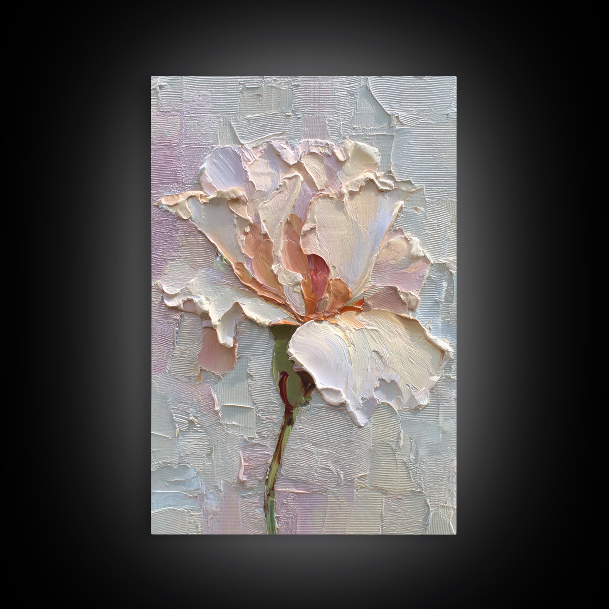 Robot Watering a Single Flower Framed Canvas Print, Whimsical Art, Whimsical, Living Room Decor, Watercolor Art, Wonder, WHI-2x3-53