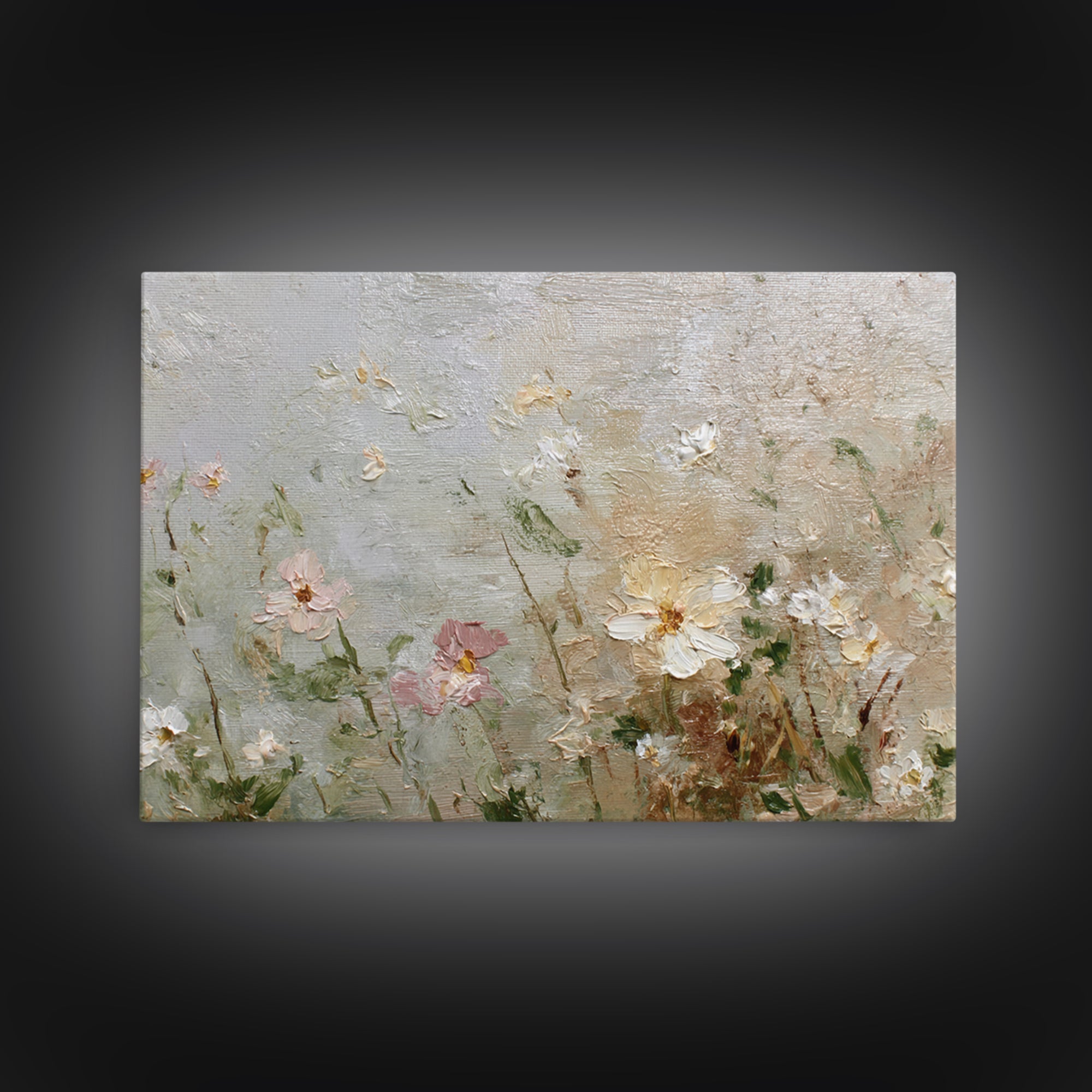 Hedgehog Carrying Wildflowers Framed Canvas Print, Whimsical Art, Statement Artwork, Living Room Decor, Fine Art, Wonder, WHI-3x2-19