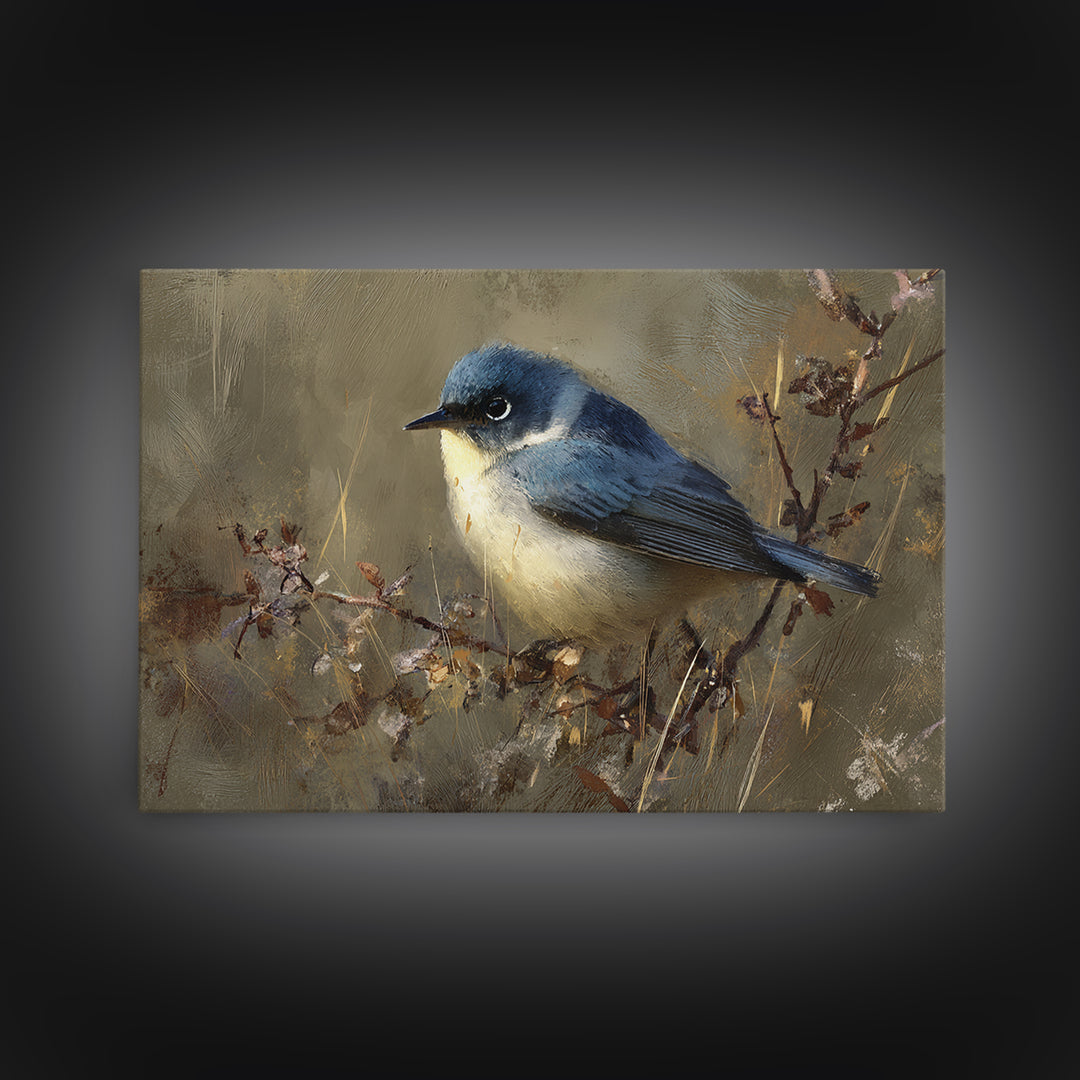Bird Delivering a Tiny Love Letter Framed Canvas Print, Whimsical Art, Nursery Wall Art, Living Room Decor, Fine Art, Wonder, WHI-3x2-99