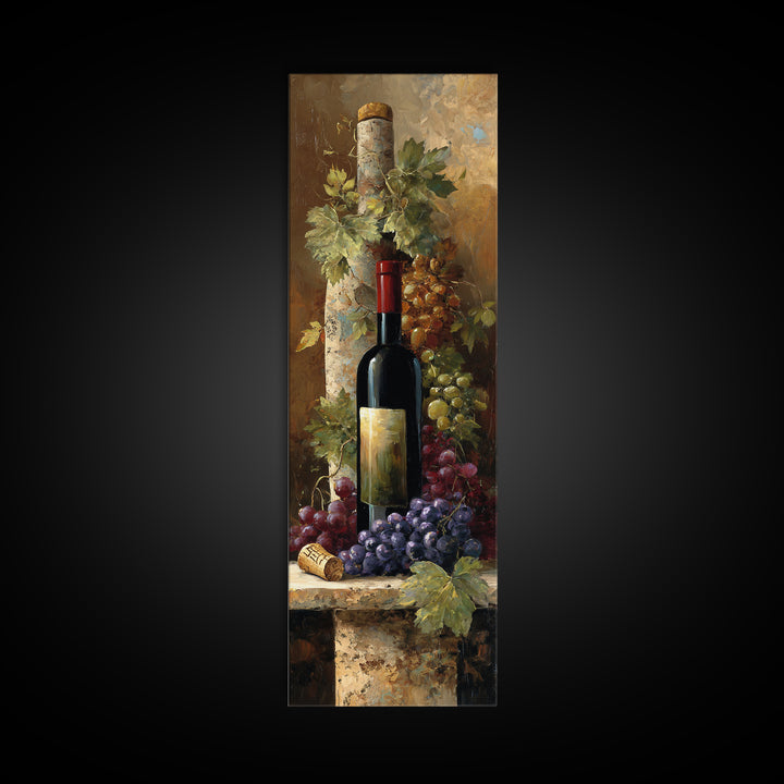 French Vineyard Hills Canvas Print, Winery Art, Printable Wall Art, Winery Decor, Fine Art, Vineyard, Retro Wall Art, WIN-1x3-44