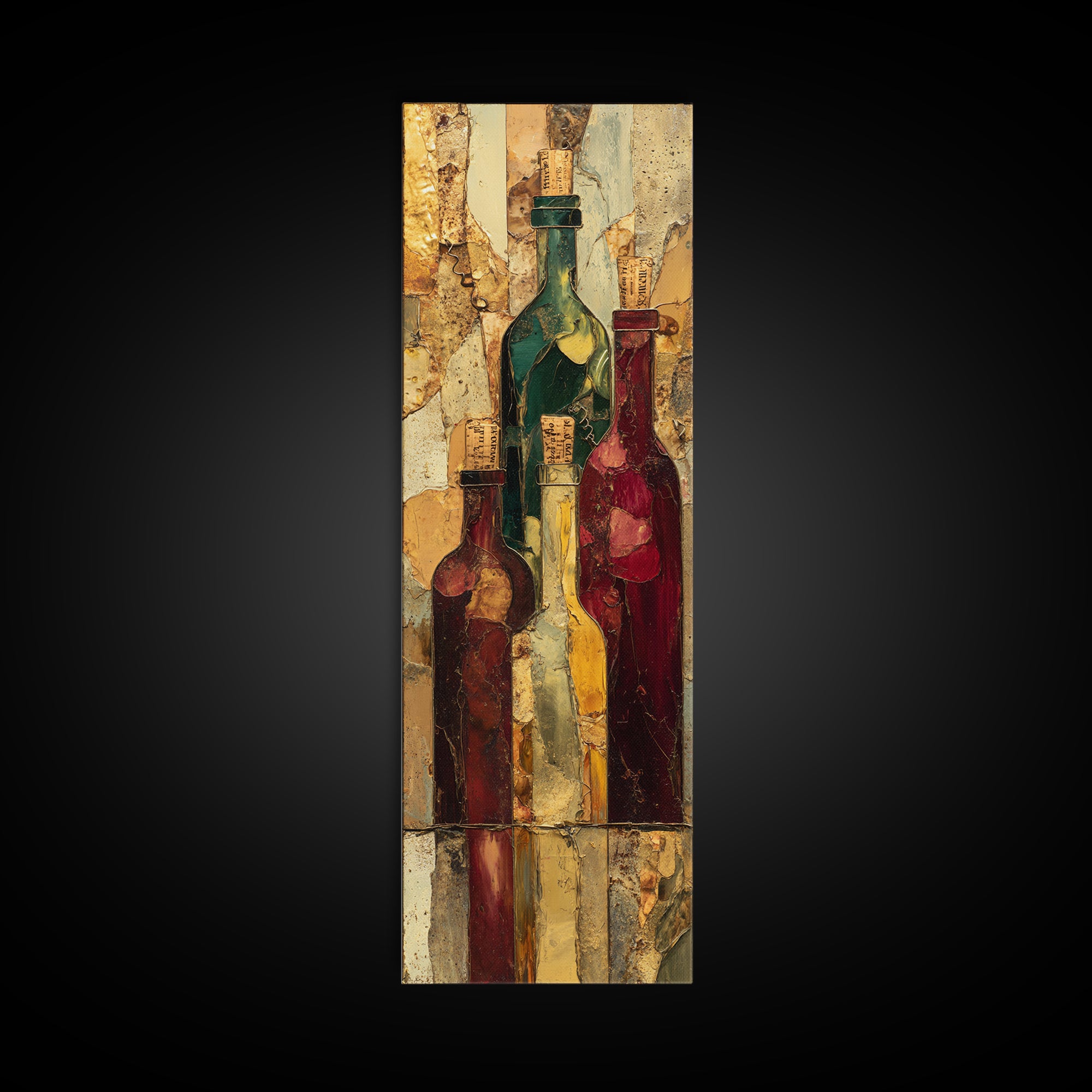 Corkscrew and Corks on Rustic Wood Framed Canvas Print, Winery Art, Wall Art Print, Winery Decor, Fine Art, Vineyard, WIN-1x3-64