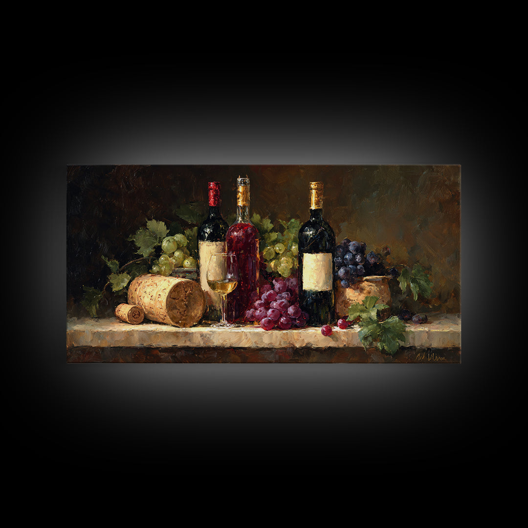 Burgundy Abstract with Gold Accents Framed Canvas Print, Winery Art, Printable Wall Art, Winery Decor, Fine Art, Vineyard, WIN-2x1-43