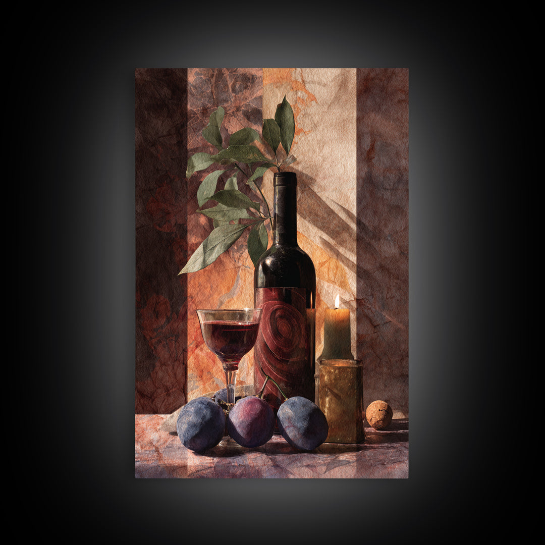 Red Wine Swirl Abstract Canvas Print, Winery Art, Minimalist Decor, Winery Decor, Fine Art, Vineyard, Artwork, Kitchen Decor, WIN-2x3-15