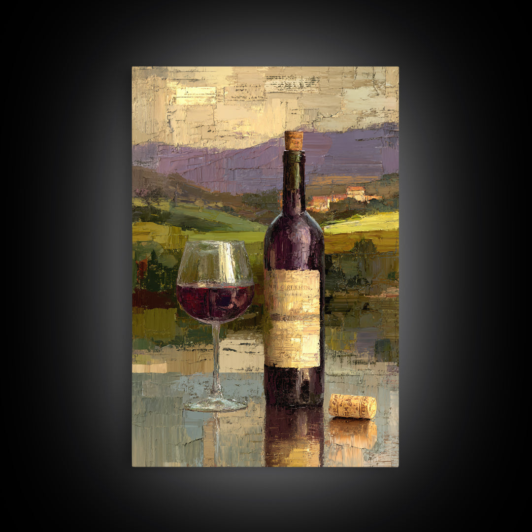 French Vineyard Hills Canvas Print, Winery Art, Gallery Decor, Winery Decor, Fine Art, Vineyard, Wall Art, Home Decor, WIN-2x3-16