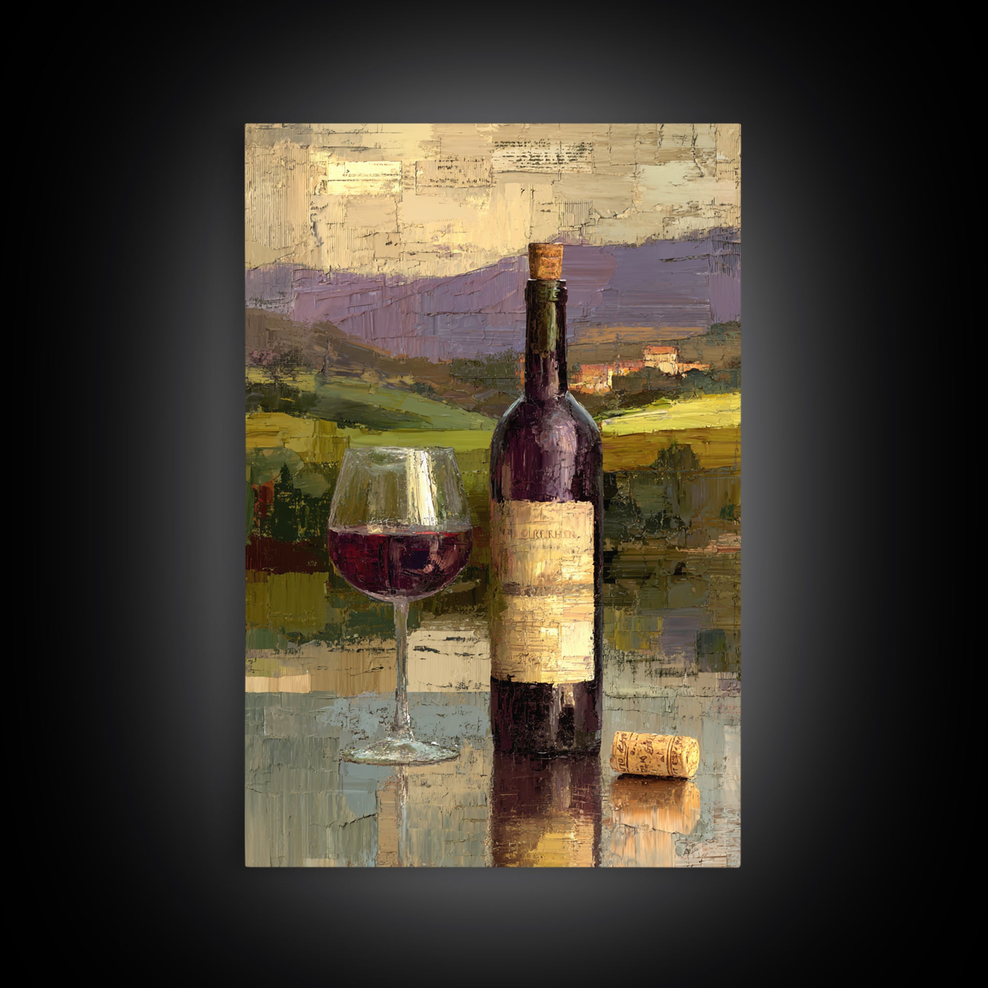 French Vineyard Hills Canvas Print, Winery Art, Gallery Decor, Winery Decor, Fine Art, Vineyard, Wall Art, Home Decor, WIN-2x3-16