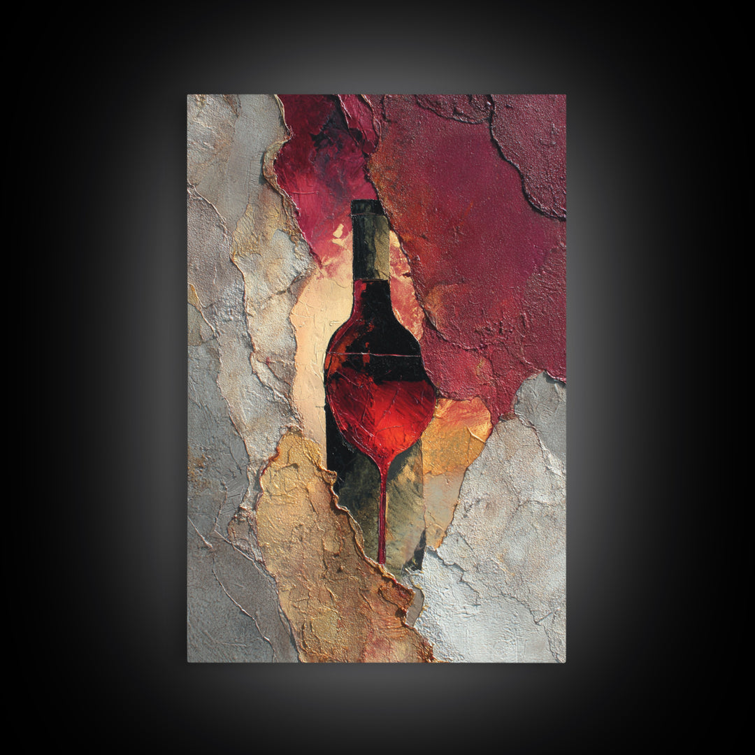 Red Wine Swirl Abstract Canvas Print, Winery Art, Wall Hanging, Winery Decor, Abstract Art, Vineyard, Preppy Wall Art, WIN-2x3-39