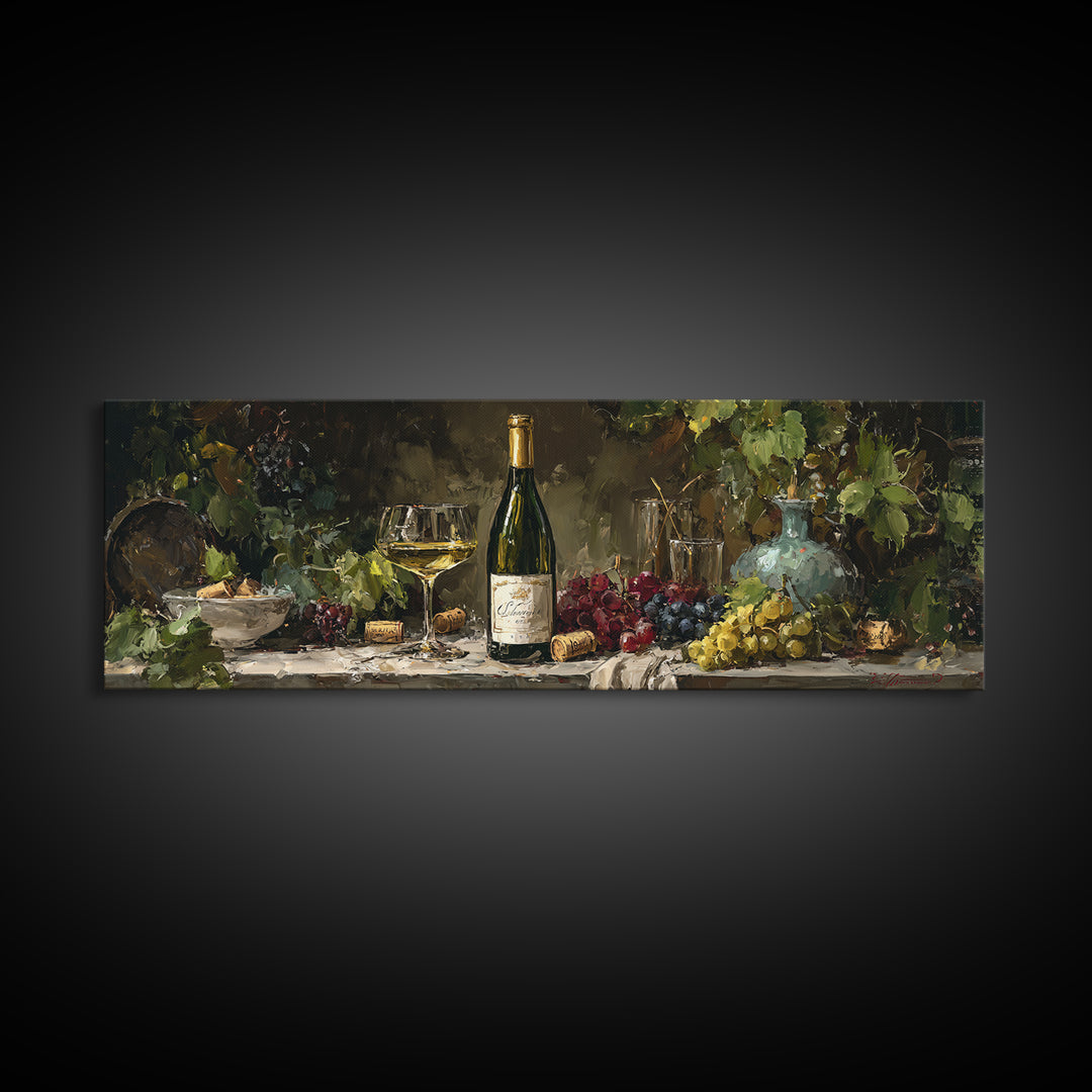 Corks Arranged as Geometric Pattern Framed Canvas Print, Winery Art, Print, Winery Decor, Abstract Art, Vineyard, WIN-3x1-10