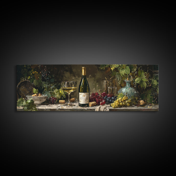 Corks Arranged as Geometric Pattern Framed Canvas Print, Winery Art, Print, Winery Decor, Abstract Art, Vineyard, WIN-3x1-10