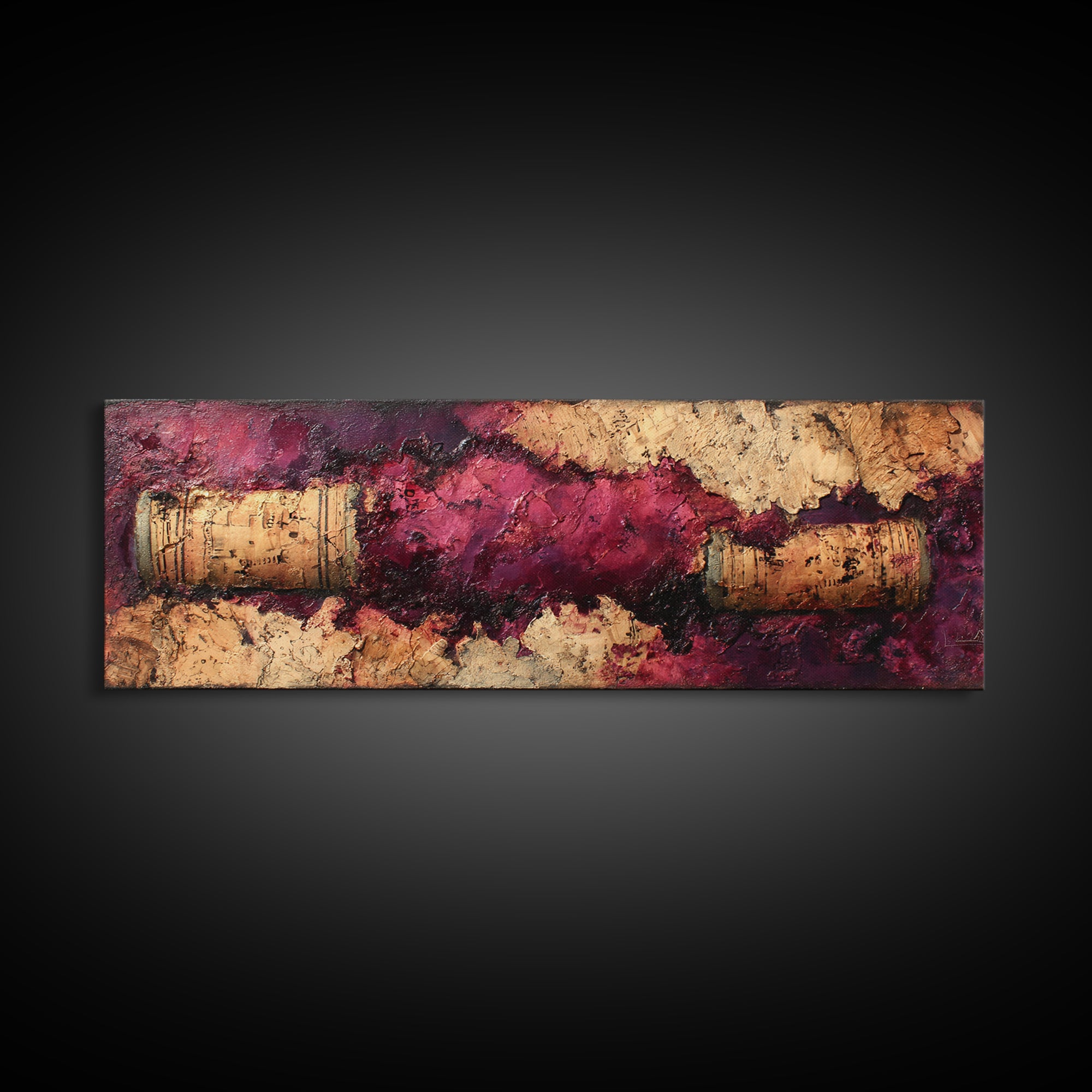 Red Wine Swirl Abstract Framed Canvas Print, Winery Art, Art Print, Winery Decor, Fine Art, Vineyard, Watercolor Painting, WIN-3x1-47