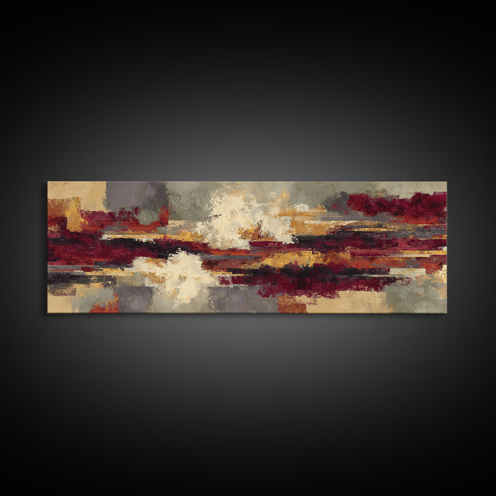 Red Wine Swirl Abstract Canvas Print, Winery Art, Art Print, Winery Decor, Vineyard, Watercolor Painting, Retro Wall Art, WIN-3x1-95