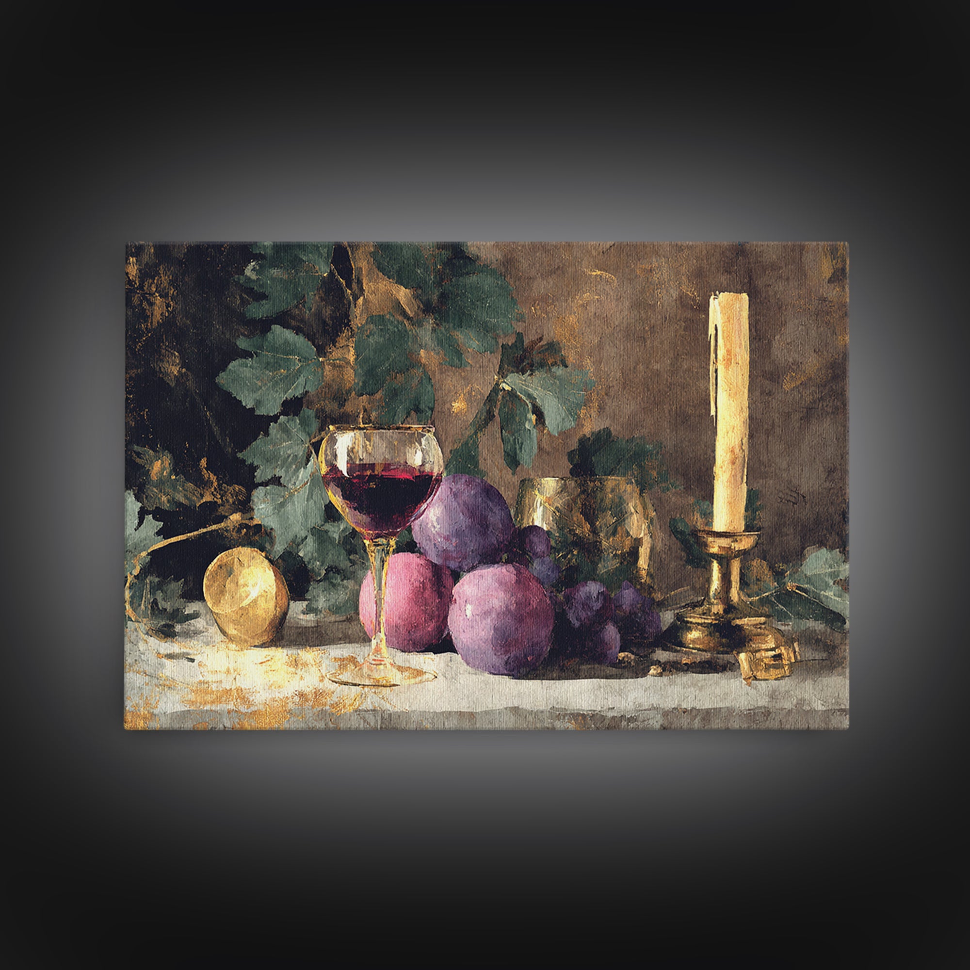 Burgundy Abstract with Gold Accents Framed Canvas Print, Winery Art, Gallery Decor, Winery Decor, Fine Art, Vineyard, WIN-3x2-27