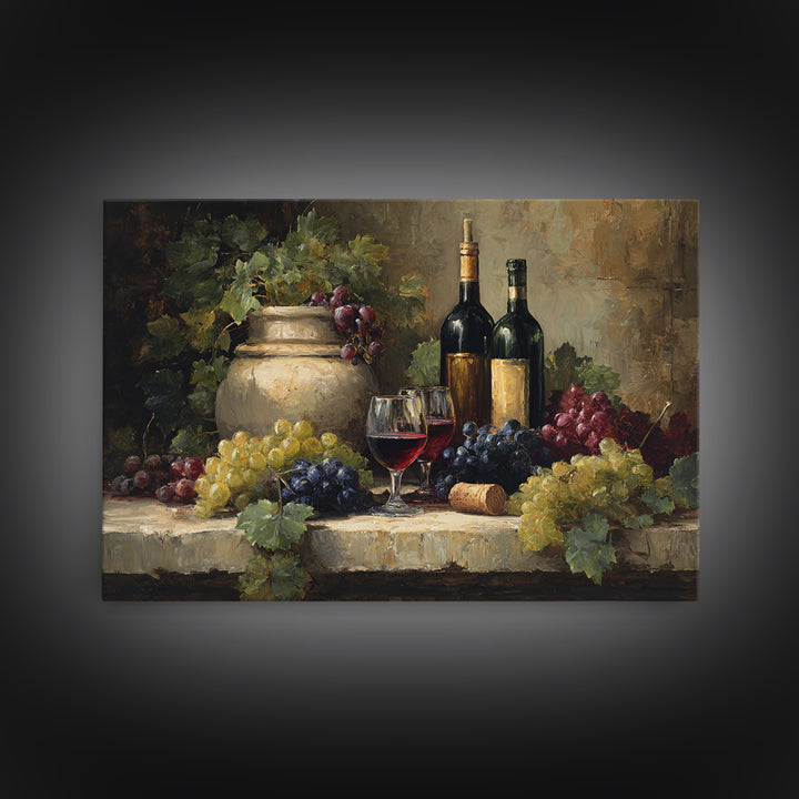 Italian Villa Vineyard Landscape Canvas Print, Winery Art, Gallery Decor, Winery Decor, Fine Art, Vineyard, Wall Art, WIN-3x2-48