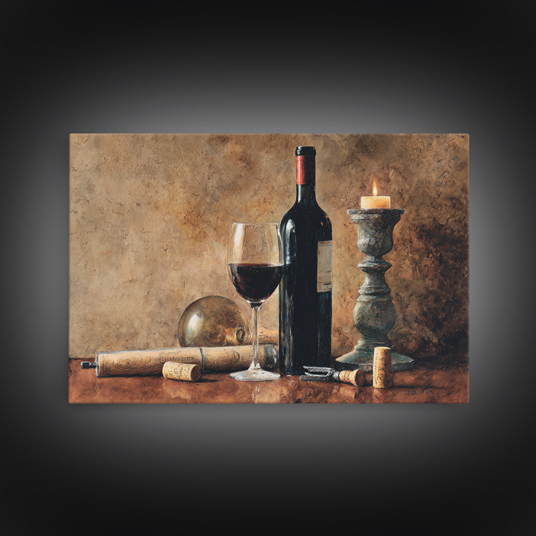 Corkscrew and Corks on Rustic Wood Canvas Print, Winery Art, Room Decor, Winery Decor, Fine Art, Vineyard, Printable Wall Art, WIN-3x2-56