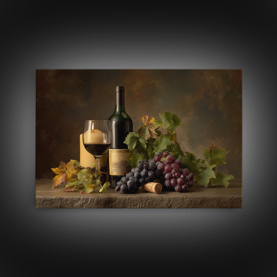 Wine Tasting Flight Rendered as Elegant Still Canvas Print, Winery Art, Wall Art Print, Winery Decor, Fine Art, Vineyard, WIN-3x2-62