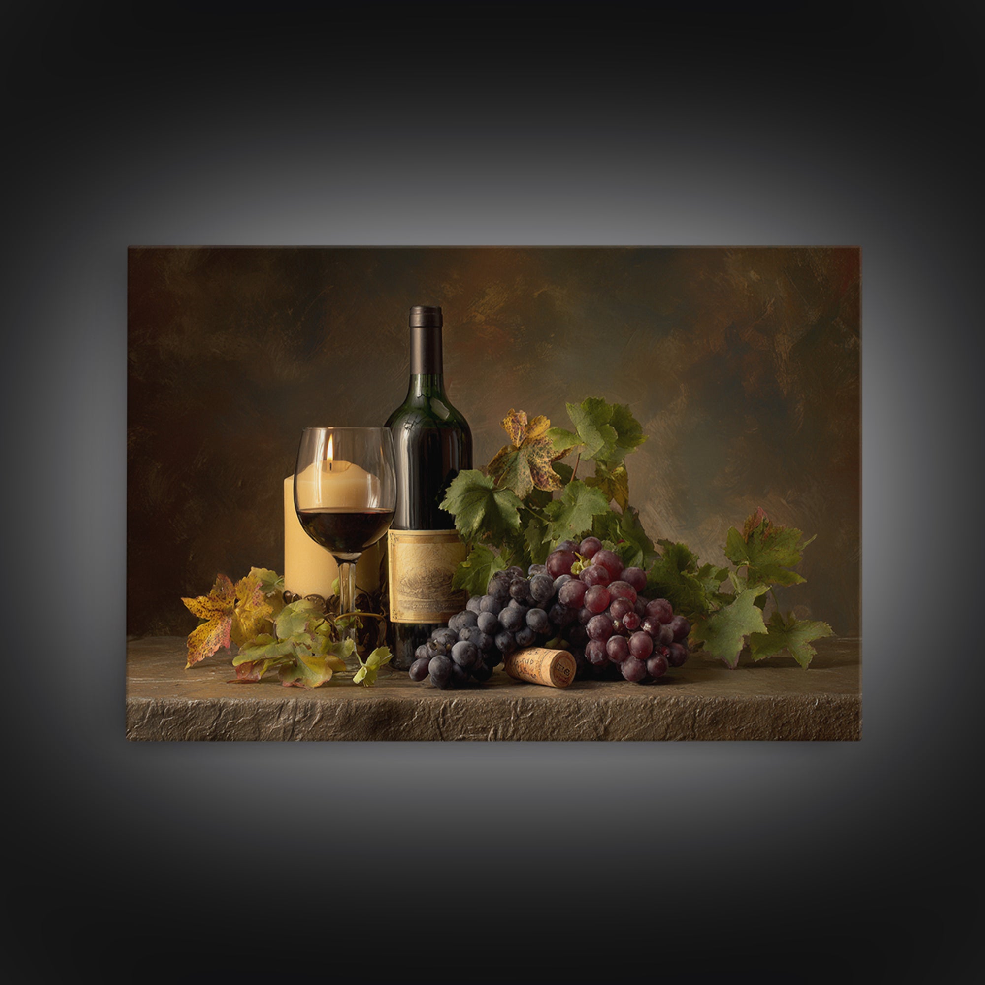 Wine Tasting Flight Rendered as Elegant Still Canvas Print, Winery Art, Wall Art Print, Winery Decor, Fine Art, Vineyard, WIN-3x2-62