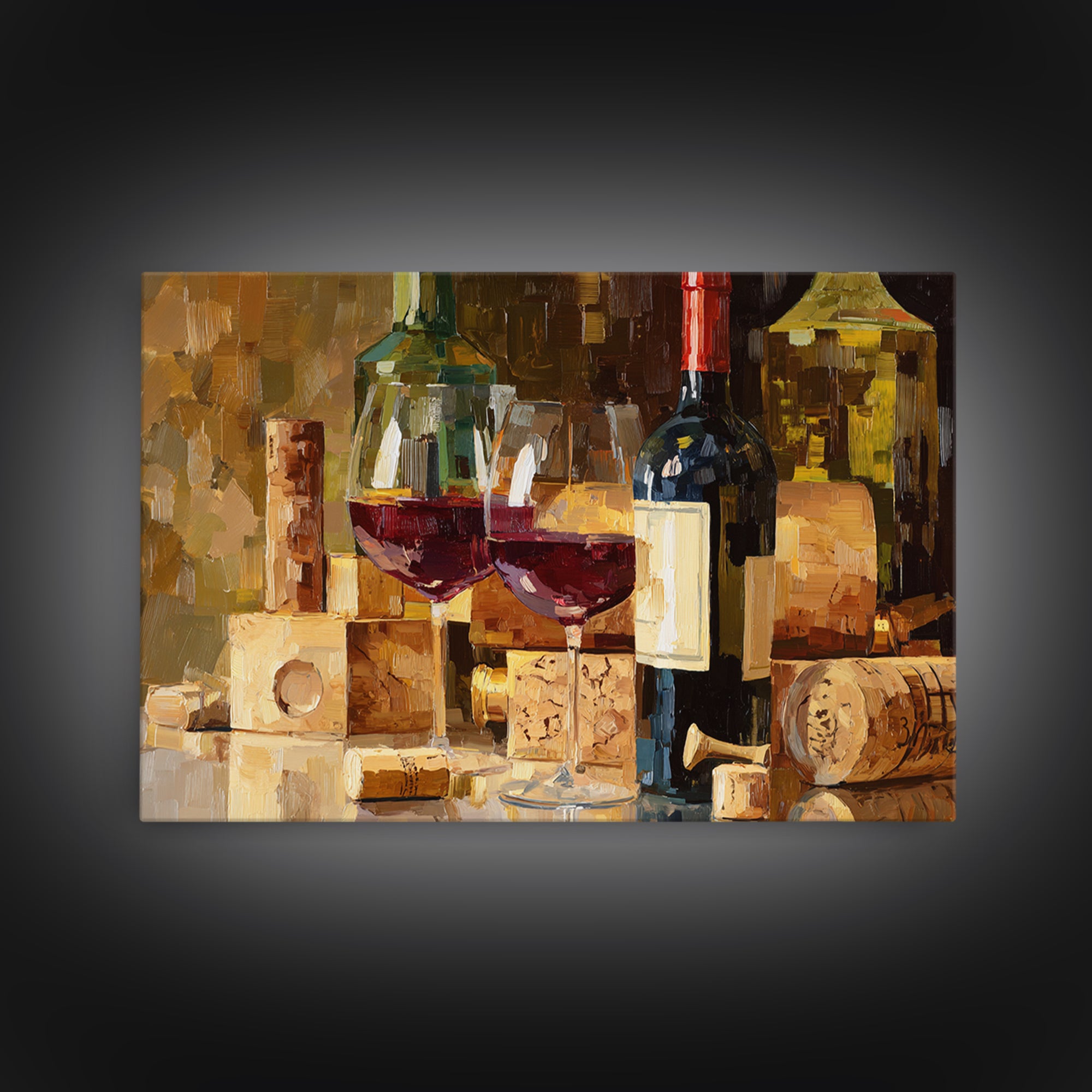 Corks Arranged as Geometric Pattern Canvas Print, Winery Art, Landscape Art, Winery Decor, Fine Art, Vineyard, Room Decor, WIN-3x2-94