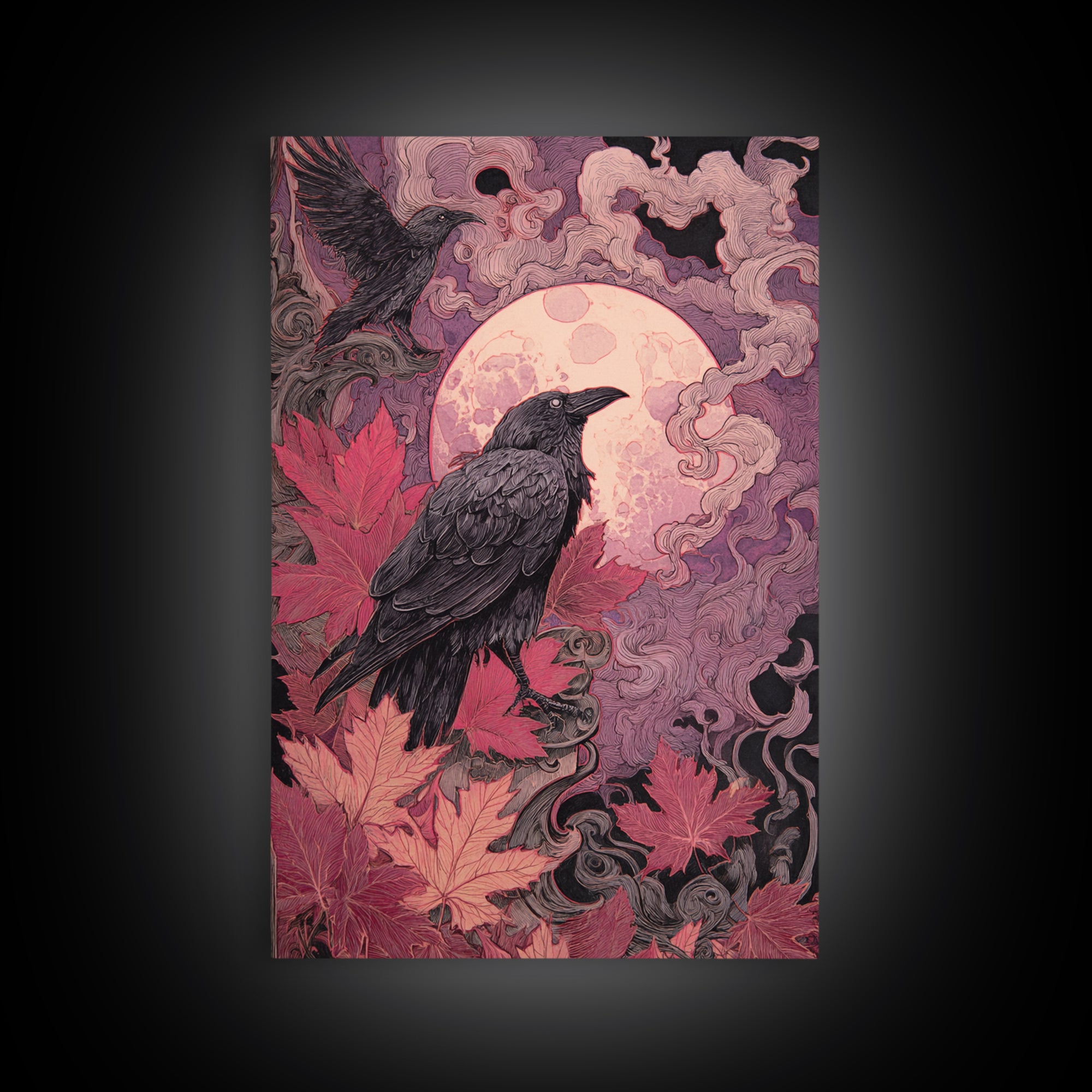 The Witch Astronomical Cabinet - Icon Portrait, Gothic Home Decor, Vertical Wall Art, Canvas Print, Halloween Home Decor, Gothic Wall Art