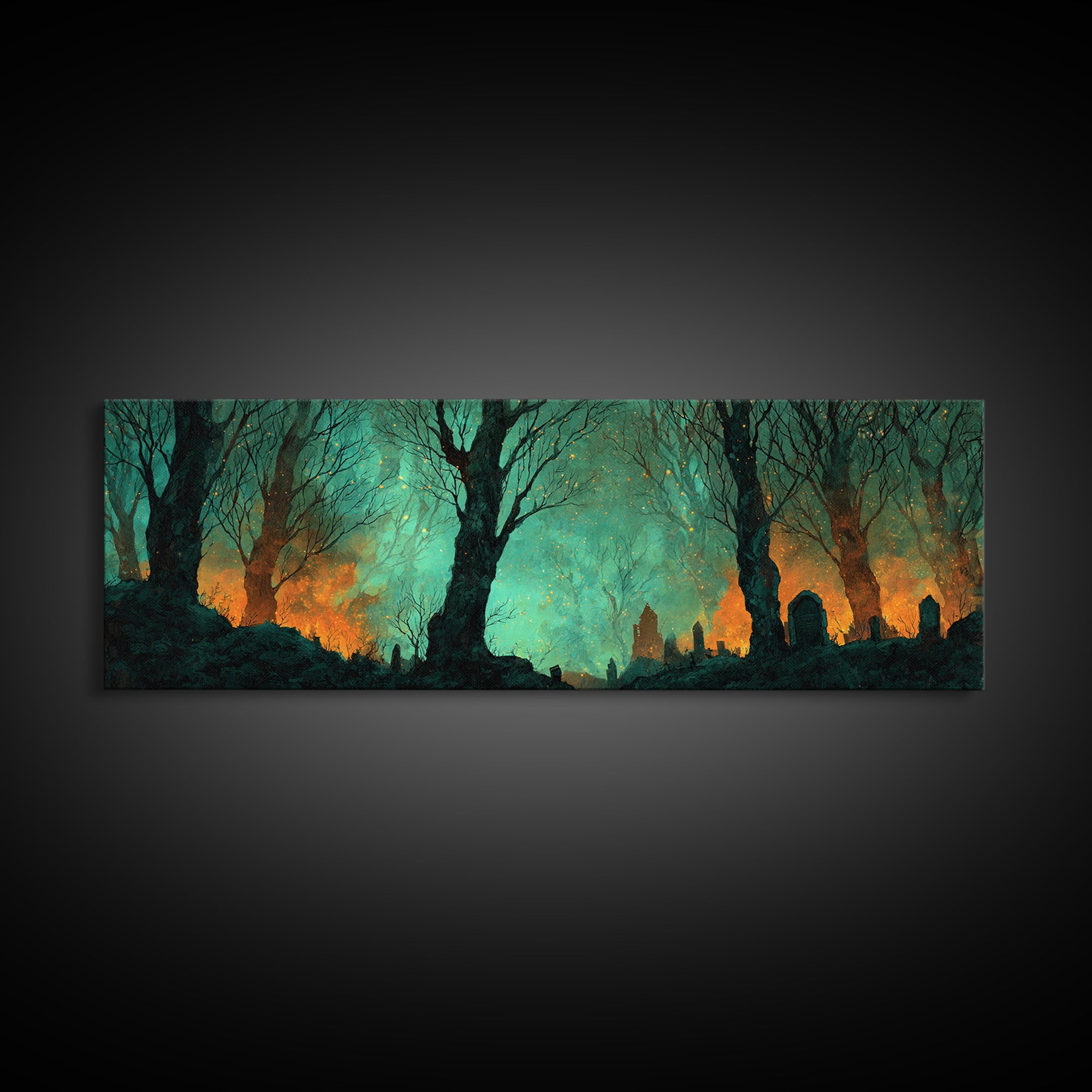 The Star-Seer Of Black Dunwich, Lovecraftian Wall Art, Extra Wide Wall Art, Canvas Print, Halloween Home Decor, Gothic Wall Art
