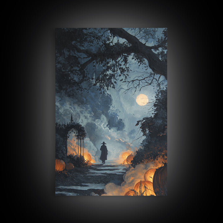 The Grave Gardener Of Yuggoth, Occult Wall Decor, Vertical Wall Art, Canvas Print, Halloween Home Decor, Gothic Wall Art, Horror Wall Art