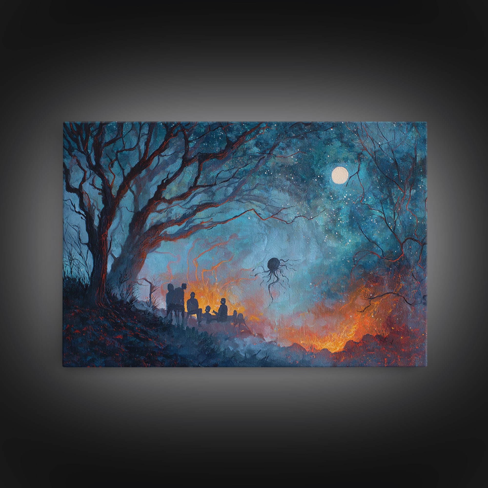 The Festival Of The Little Old Ones, Macabre Halloween Art, Landscape Wall Art, Canvas Print, Halloween Home Decor, Gothic Wall Art