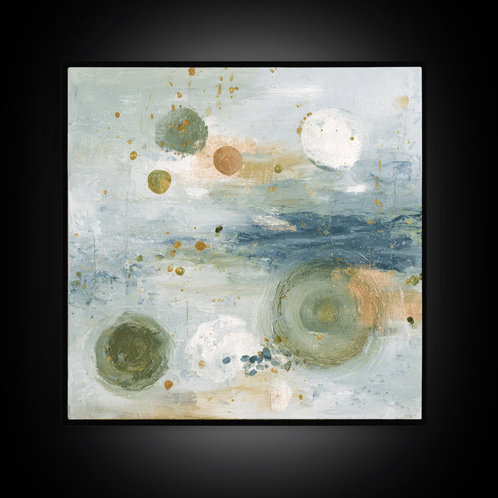 Abstract Circles Suggesting Calm Movement Canvas Print, Waiting Room Art, Abstract, Waiting Room Decor, Abstract Art, Calm, WRA-1x1-10