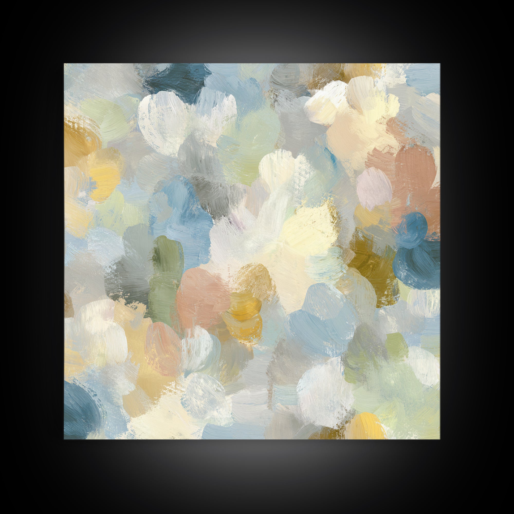 Pastel Rainbow Shapes for Pediatric Spaces Canvas Print, Waiting Room Art, Office Wall Decor, Waiting Room Decor, Abstract Art, WRA-1x1-18