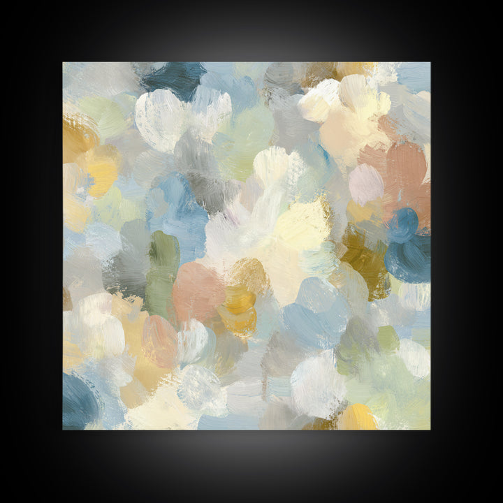 Pastel Rainbow Shapes for Pediatric Spaces Canvas Print, Waiting Room Art, Office Wall Decor, Waiting Room Decor, Abstract Art, WRA-1x1-18