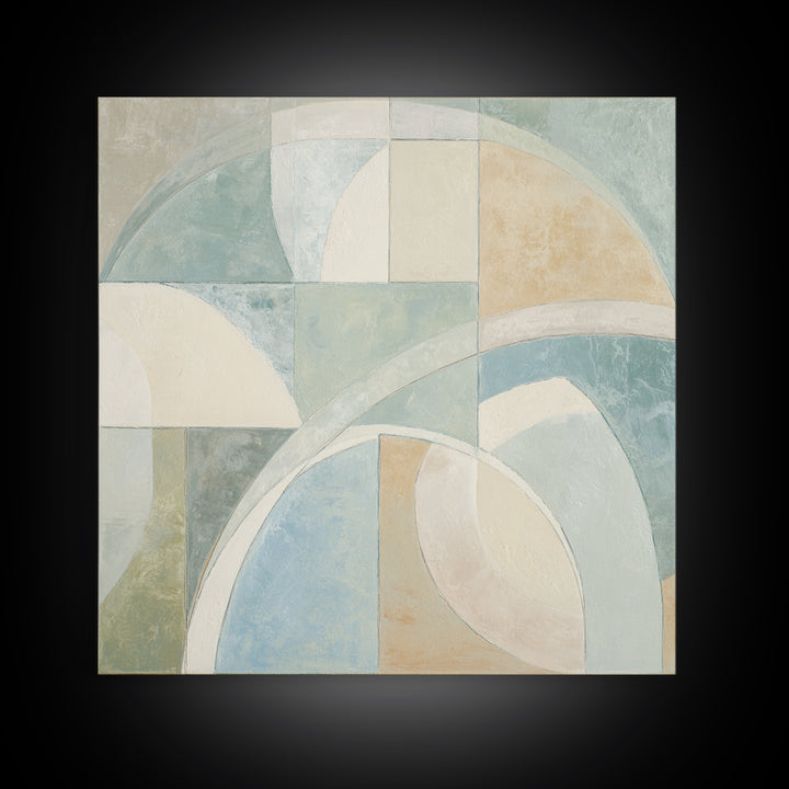 Modern Neutral Arch Abstraction Framed Canvas Print, Waiting Room Art, Therapy Office Decor, Waiting Room Decor, Fine Art, Calm, WRA-1x1-21