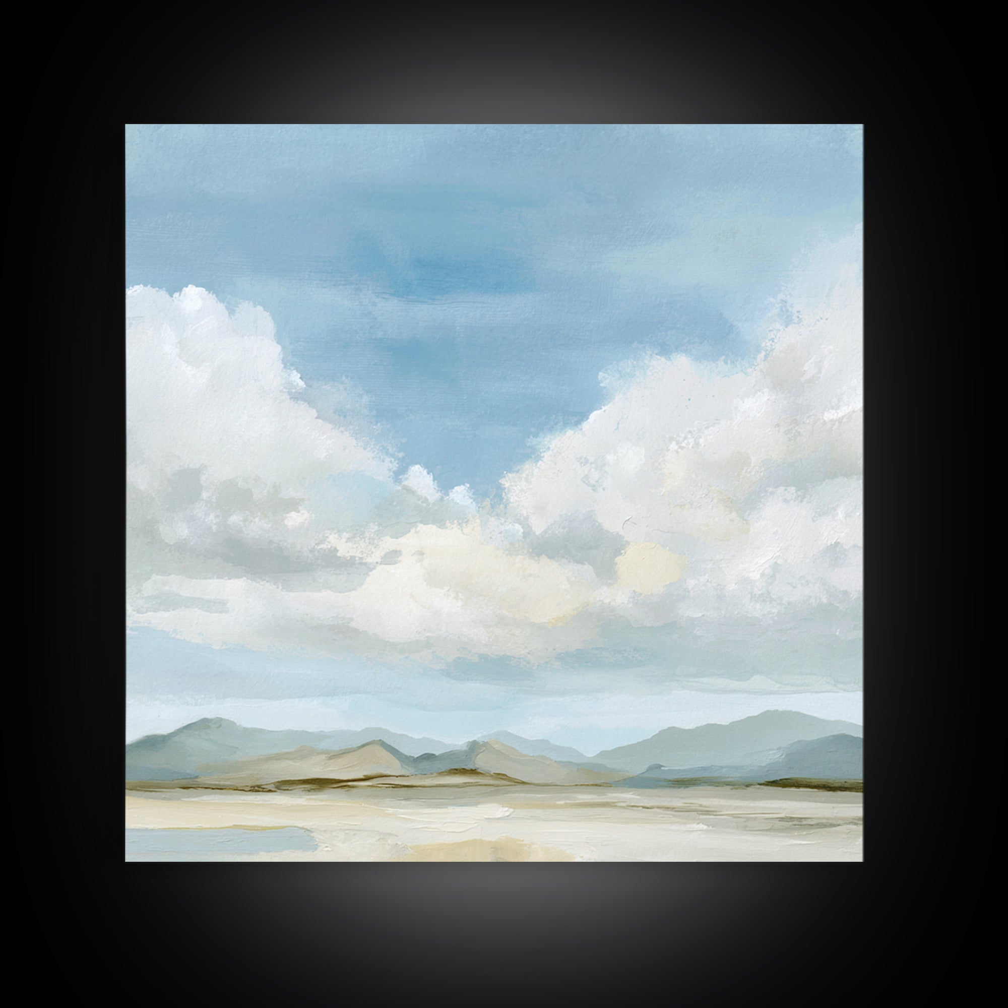 Calming Landscape with Open Sky and Gentle Canvas Print, Waiting Room Art, Modern Decor, Waiting Room Decor, Fine Art, Calm, WRA-1x1-25