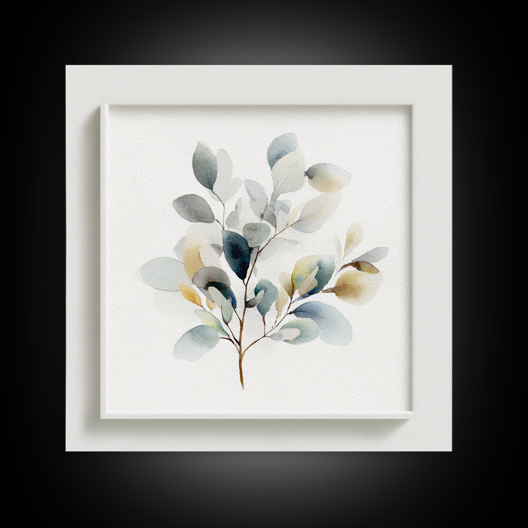 Neutral Botanical Branch Canvas Print, Waiting Room Art, Office Wall Art, Waiting Room Decor, Fine Art, Calm, Dental Wall Art, WRA-1x1-3