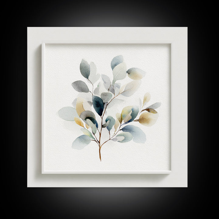 Neutral Botanical Branch Canvas Print, Waiting Room Art, Office Wall Art, Waiting Room Decor, Fine Art, Calm, Dental Wall Art, WRA-1x1-3