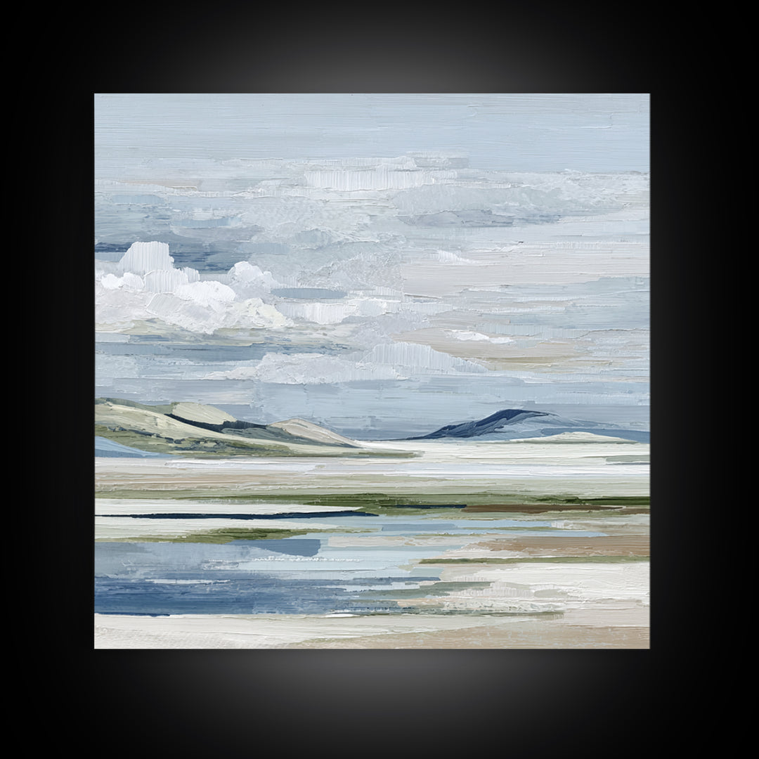 Calming Landscape with Open Sky and Gentle Canvas Print, Waiting Room Art, Modern Decor, Waiting Room Decor, Fine Art, Calm, WRA-1x1-49
