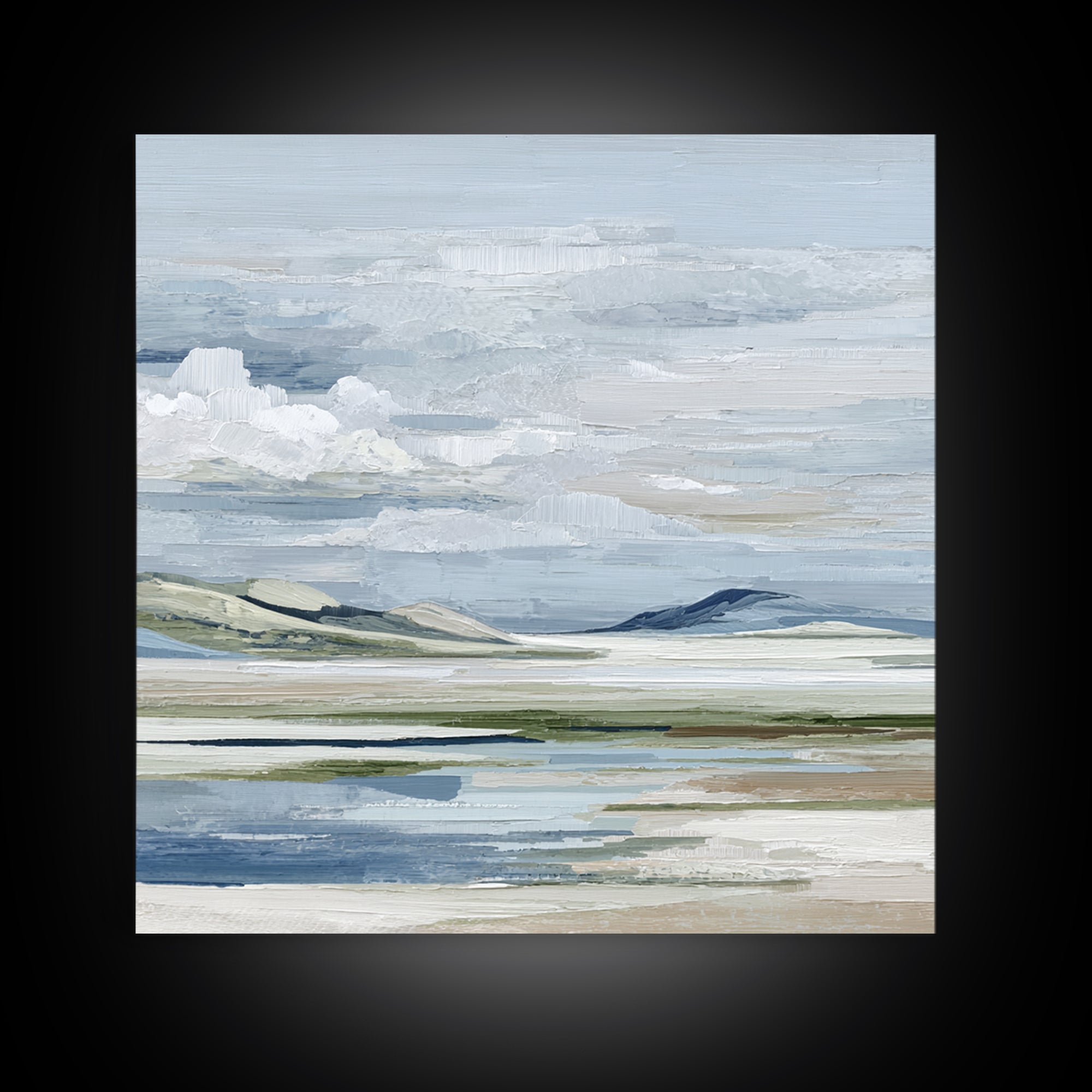 Calming Landscape with Open Sky and Gentle Canvas Print, Waiting Room Art, Modern Decor, Waiting Room Decor, Fine Art, Calm, WRA-1x1-49