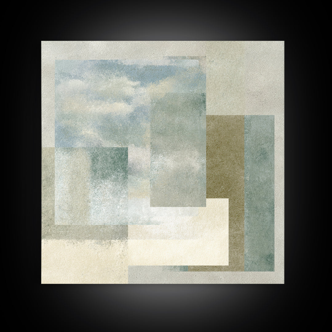 Minimal Geometric Composition Framed Canvas Print, Waiting Room Art, Fine Art Print, Waiting Room Decor, Abstract Art, Calm, WRA-1x1-53