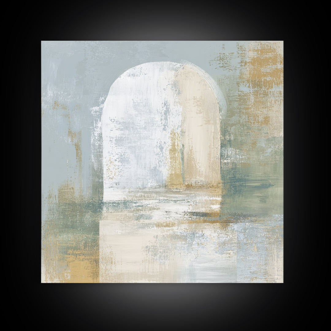 Modern Neutral Arch Abstraction Canvas Print, Waiting Room Art, Neutral Decor, Waiting Room Decor, Abstract Art, Calm, WRA-1x1-69