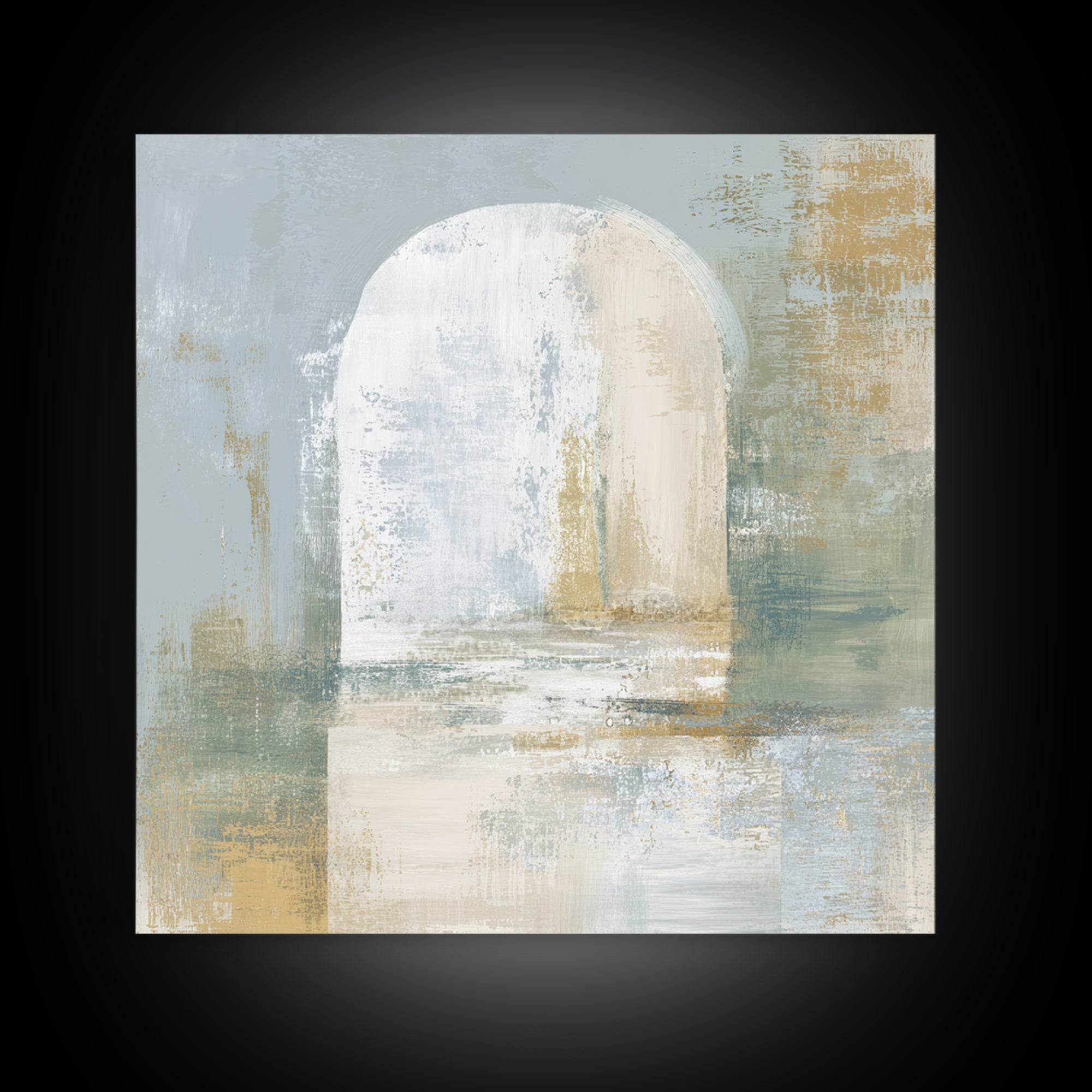 Modern Neutral Arch Abstraction Canvas Print, Waiting Room Art, Neutral Decor, Waiting Room Decor, Abstract Art, Calm, WRA-1x1-69
