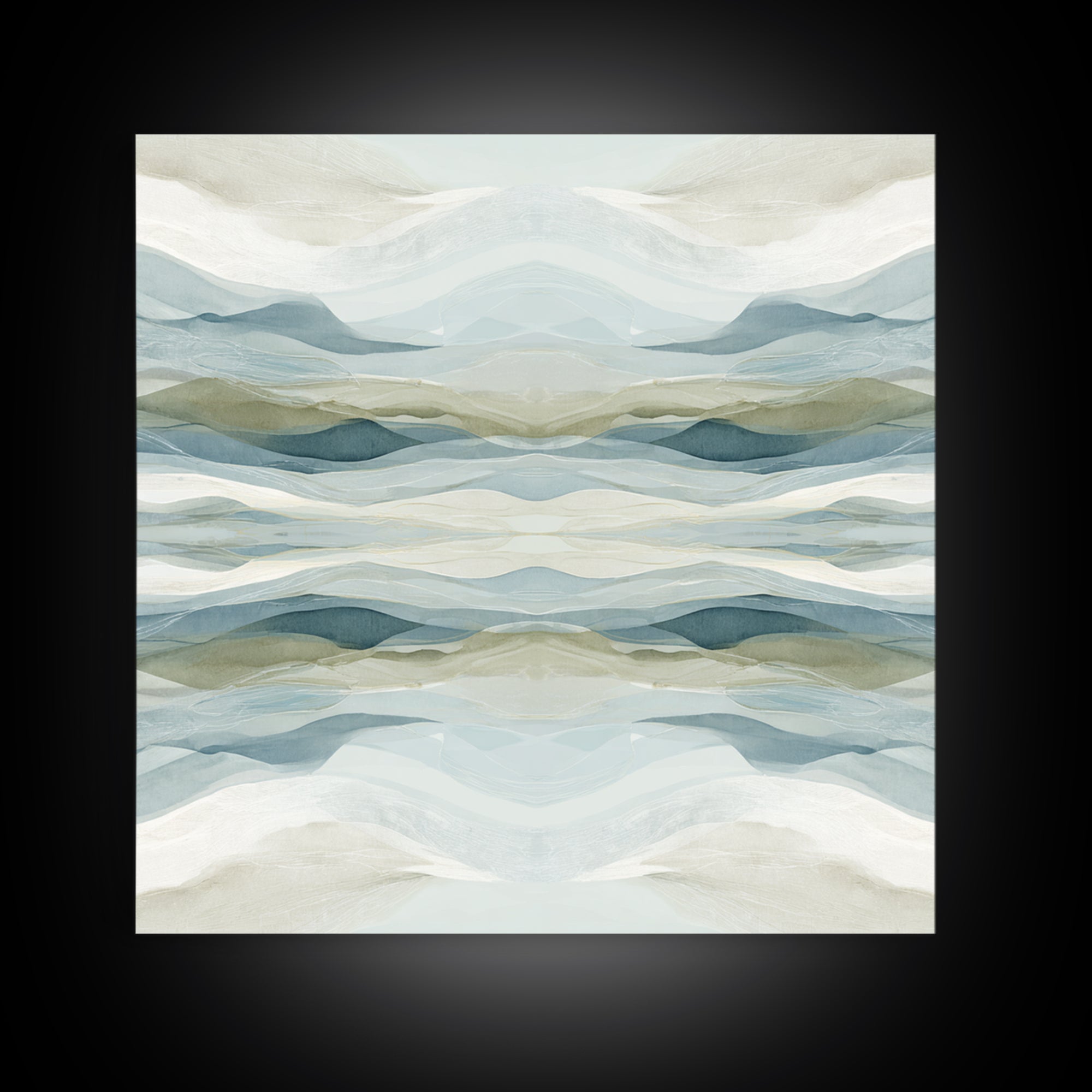 Soft Abstract Waves Framed Canvas Print, Waiting Room Art, Photography Print, Waiting Room Decor, Abstract Art, Calm, WRA-1x1-74