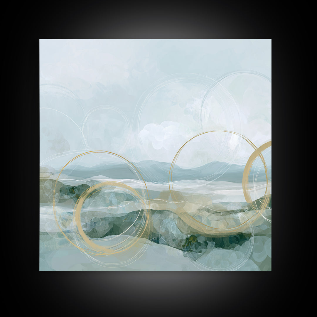 Abstract Circles Suggesting Calm Movement Canvas Print, Waiting Room Art, Neutral Decor, Waiting Room Decor, Fine Art, Calm, WRA-1x1-82