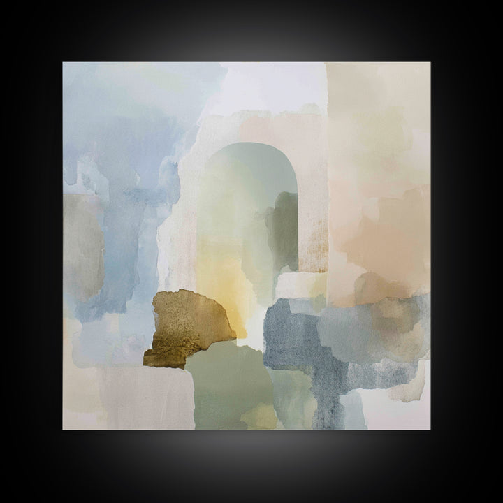 Modern Neutral Arch Abstraction Framed Canvas Print, Waiting Room Art, Luxury Decor, Waiting Room Decor, Abstract Art, Calm, WRA-1x1-93