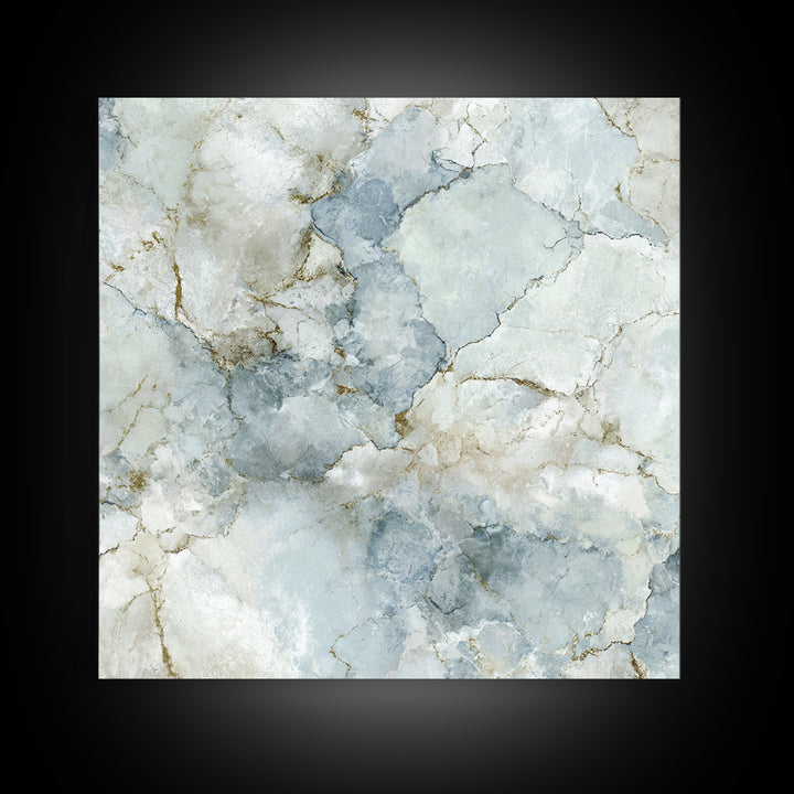 Light Marble Texture Abstract Framed Canvas Print, Waiting Room Art, Printable Wall Art, Waiting Room Decor, Abstract Art, Calm, WRA-1x1-96