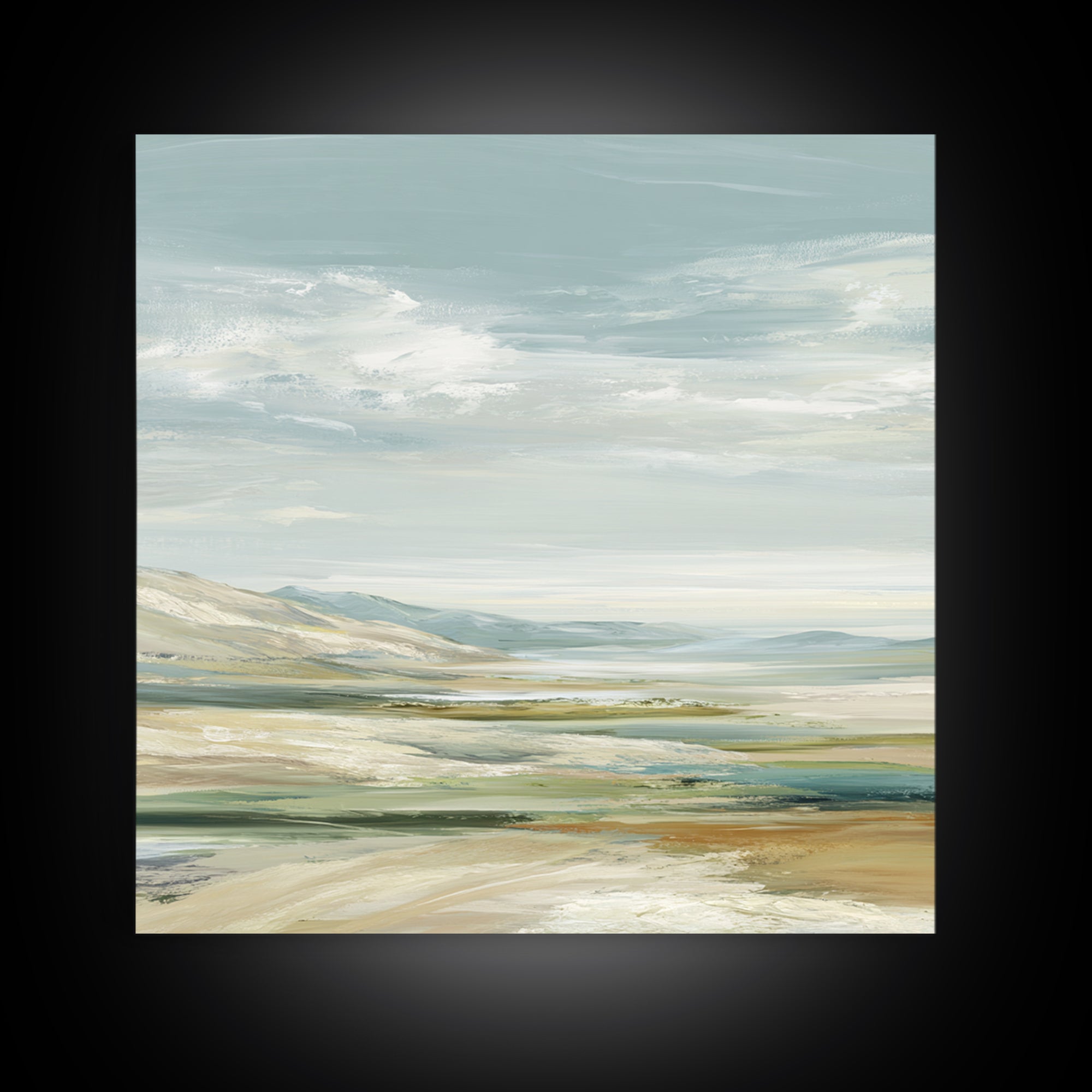 Calming Landscape with Open Sky and Gentle Canvas Print, Waiting Room Art, Wall Art, Waiting Room Decor, Fine Art, Calm, WRA-1x1-97