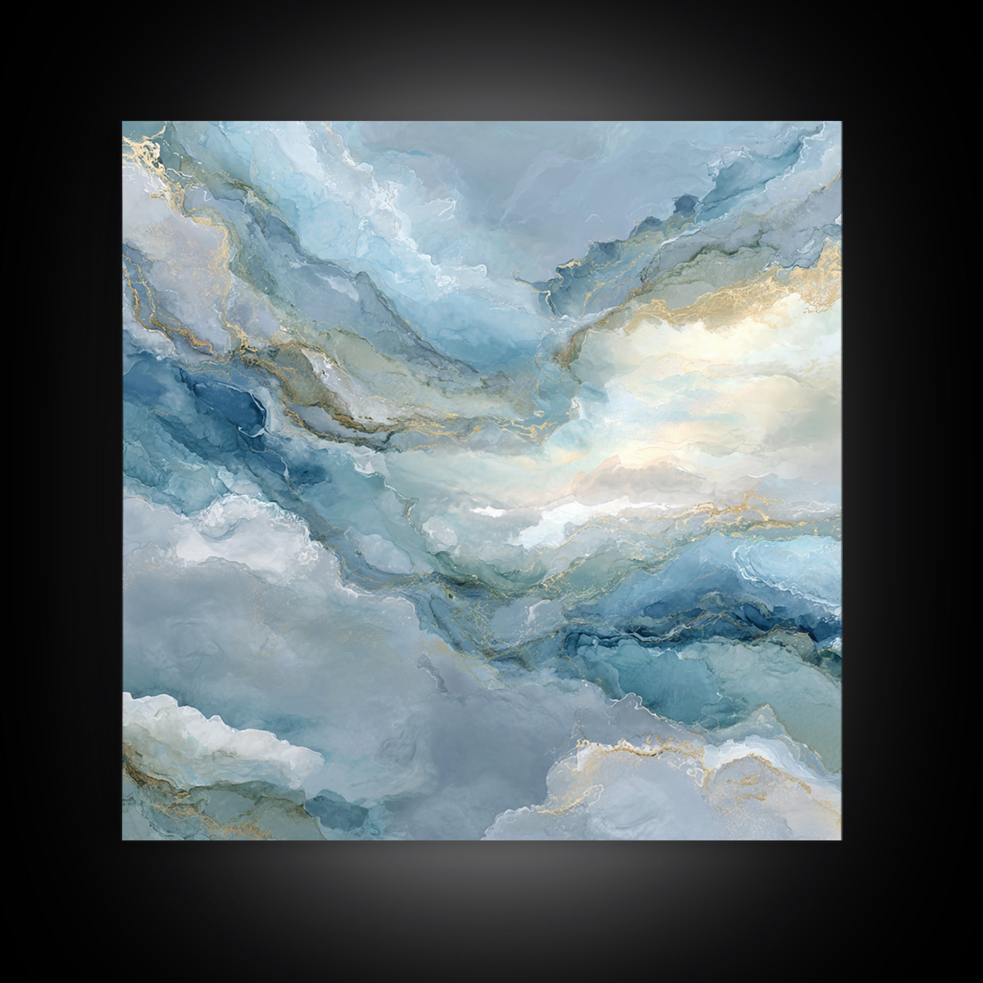 Soft Abstract Waves Canvas Print, Waiting Room Art, Boho Decor, Waiting Room Decor, Abstract Art, Calm, Printable Wall Art, WRA-1x1-98
