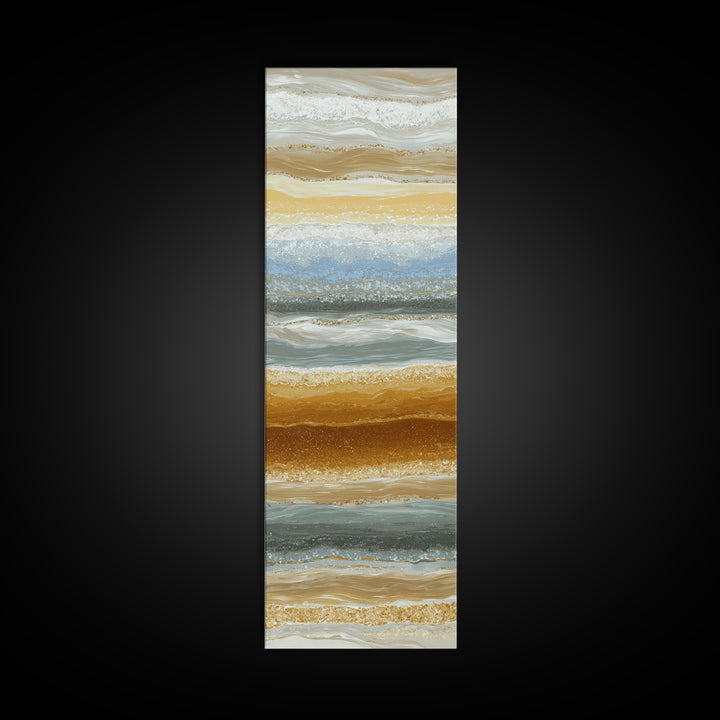 Warm Desert Sunrise Canvas Print, Waiting Room Art, Soundwave Art, Waiting Room Decor, Watercolor Art, Calm, WRA-1x3-1