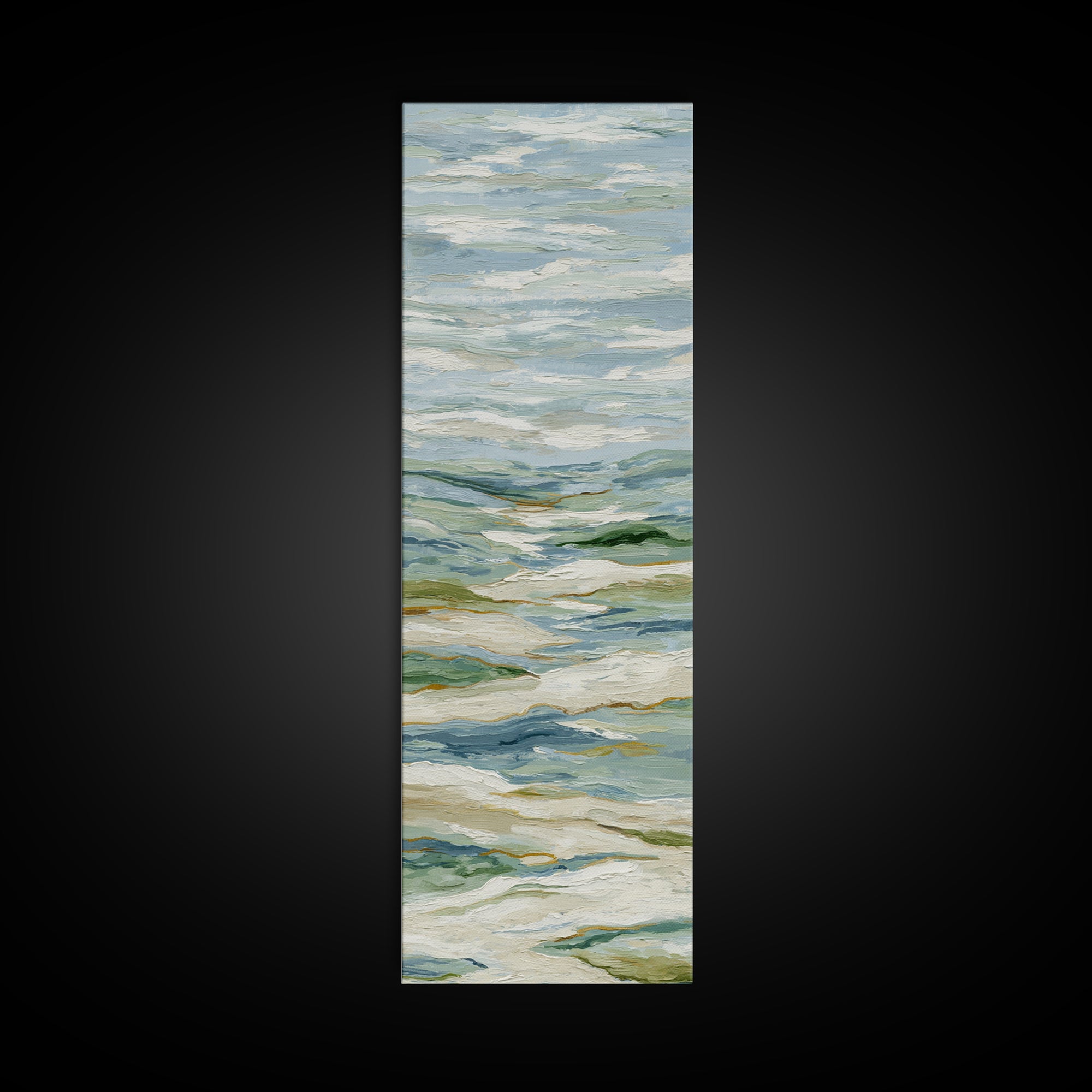 Soft Abstract Waves Canvas Print, Waiting Room Art, Therapy Office Decor, Waiting Room Decor, Fine Art, Calm, Art Print, WRA-1x3-14