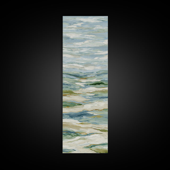Soft Abstract Waves Canvas Print, Waiting Room Art, Therapy Office Decor, Waiting Room Decor, Fine Art, Calm, Art Print, WRA-1x3-14