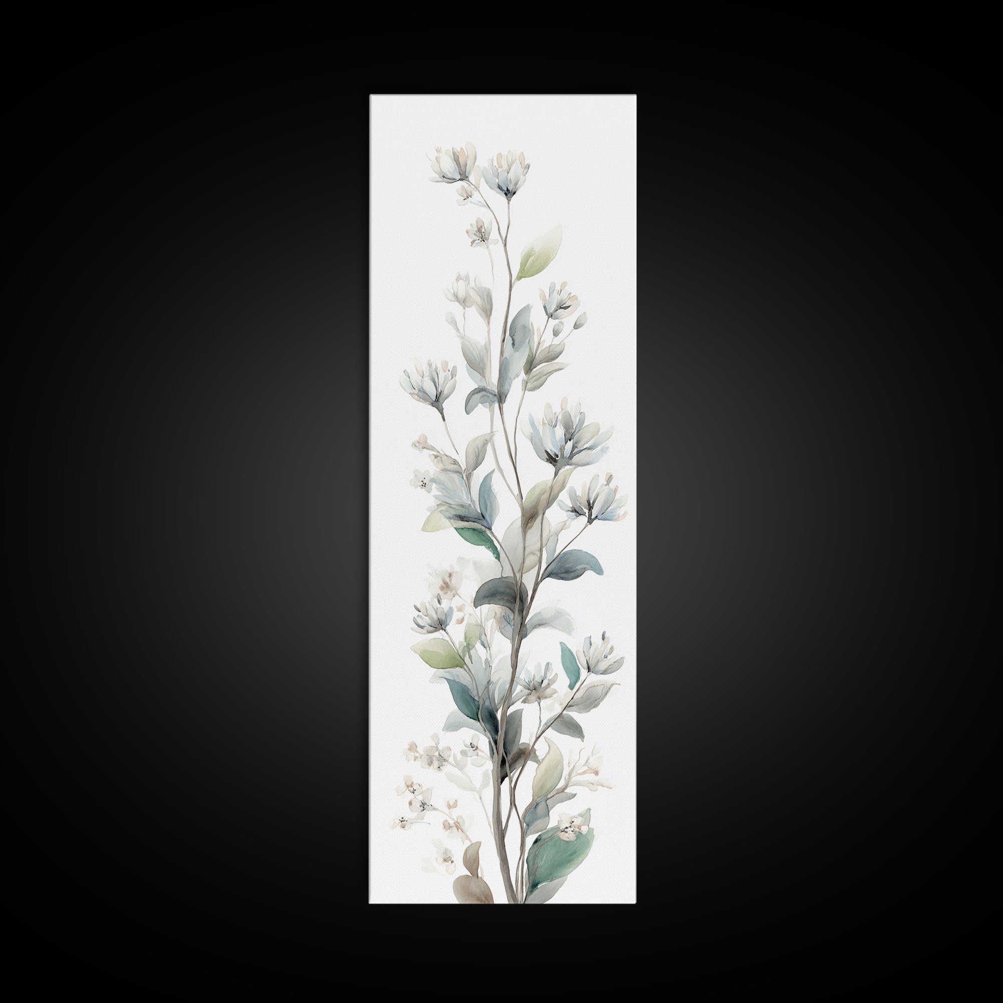 Neutral Botanical Branch Framed Canvas Print, Waiting Room Art, Home Decor, Waiting Room Decor, Fine Art, Calm, Modern Art, WRA-1x3-15